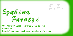 szabina parotzi business card